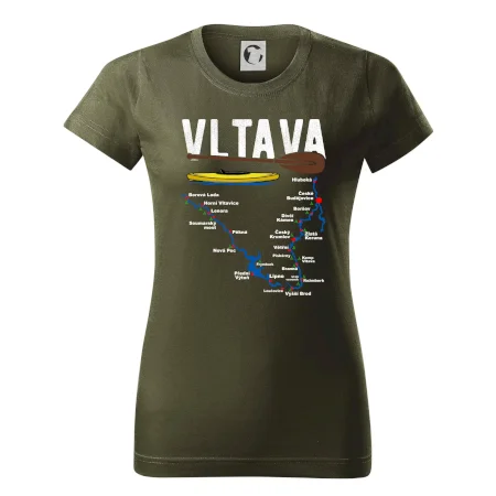 Mapa řeky Vltavy