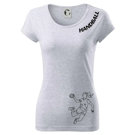 Handball nápis šikmo  - holka