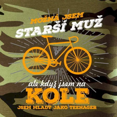 Starší muž - cyklista silniční kolo
