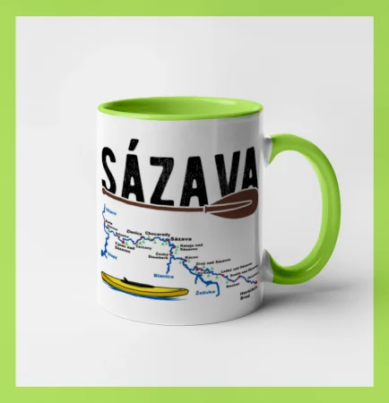 Mapa řeky Sázavy