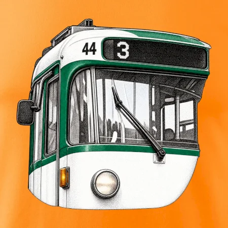 Detail čela T3R SLF tečkovaná perokresba