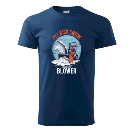 Kick snow blower