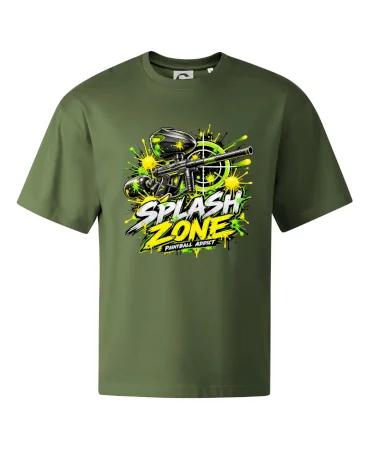 Neonový zásah splash zone paintball