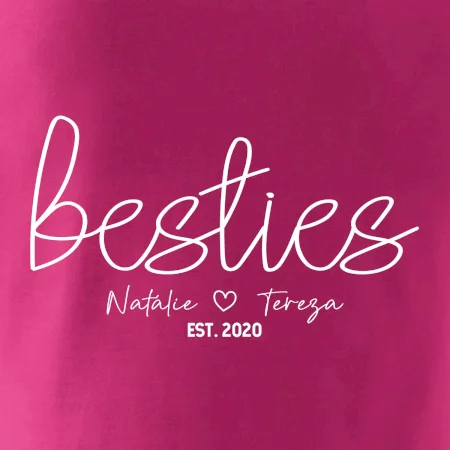 Párové mikiny - Besties Jména a rok