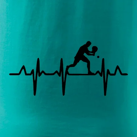 EKG stolní tenista stojící