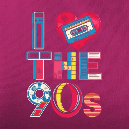 I love 90s - srdce a kazeta