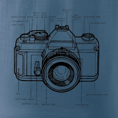 Nákres starý fotoaparát
