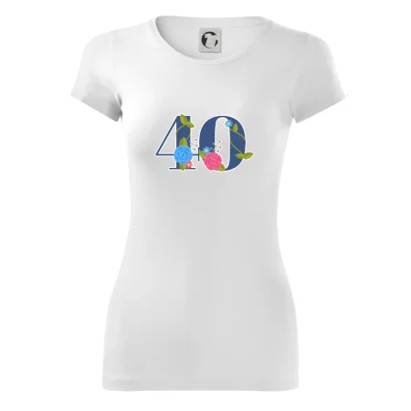 Květinové číslo kreslené - 40