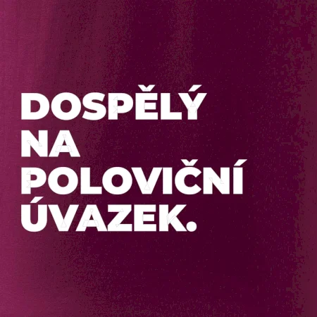 DOSPĚLÝ NA POLOVIČNÍ ÚVAZEK.