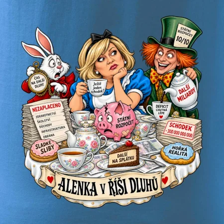 Alenka v říši dluhů čajový dýchánek státního rozpočtu