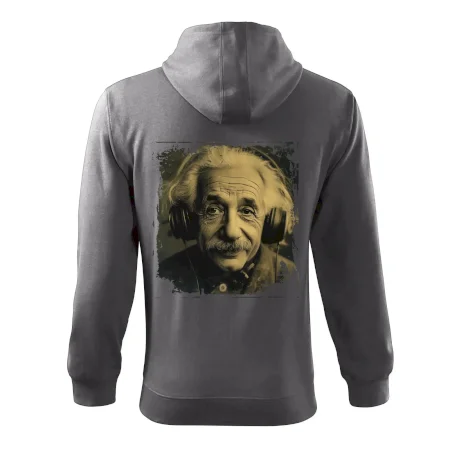 Albert se sluchátky