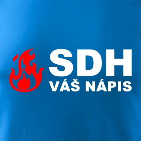 SDH nápis (oheň, název sboru - vlastní nápis)