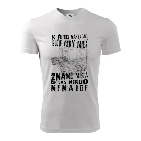 K řidiči náklaďáku buďte vždy milý