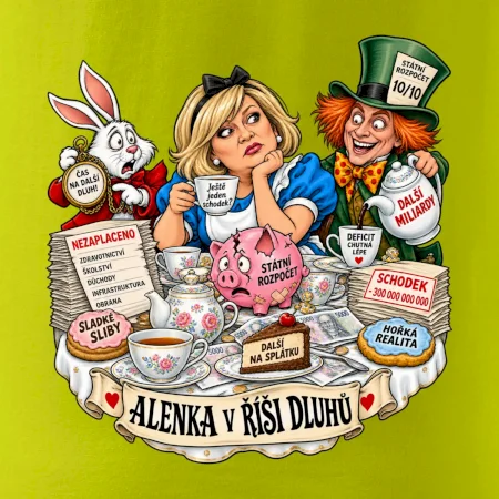 Alenka v říši dluhů čajový dýchánek státního rozpočtu