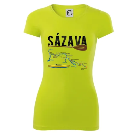 Mapa řeky Sázavy