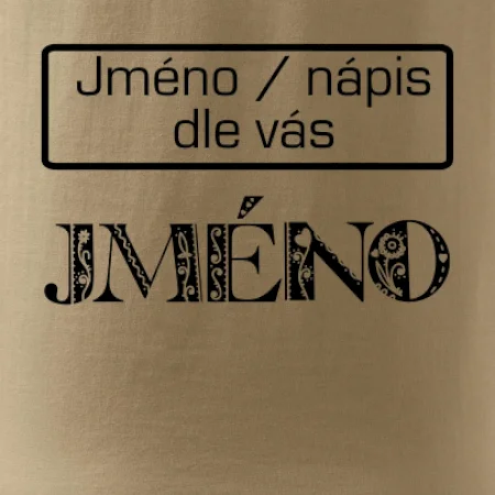 Folklor - jméno - nápis