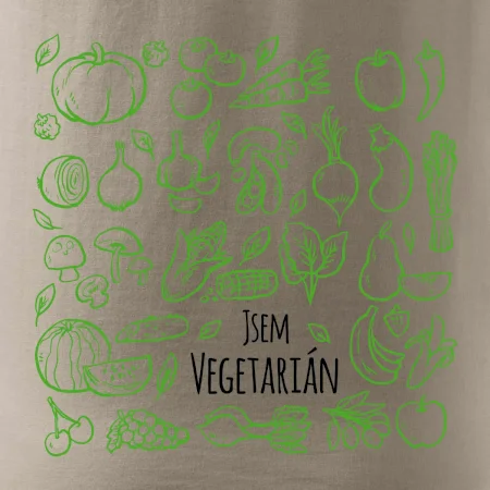 Jsem vegetarián - zelenina ve čtverci