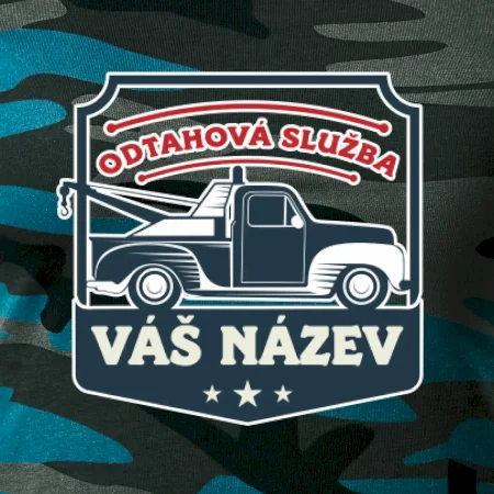 Odtahová služba - erb - červený nápis