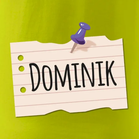 Papírek se jmenovkou - prso - vlastní jméno