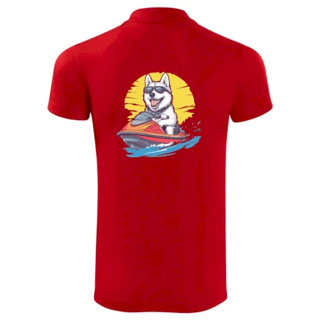 Husky na vodním skútru