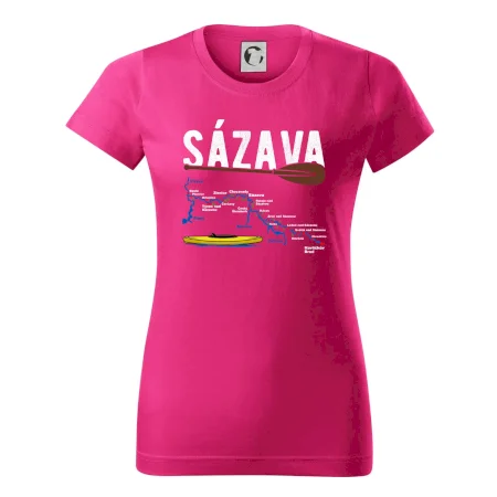 Mapa řeky Sázavy