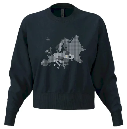 Mapa Evropy - srdce v Ukrajině