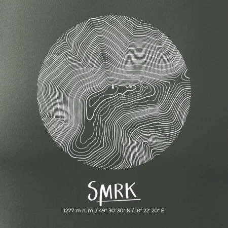 Smrk - vrstevnice v kruhu