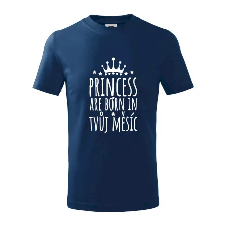 Princesses are born in (vlastní nápis měsíc narození)