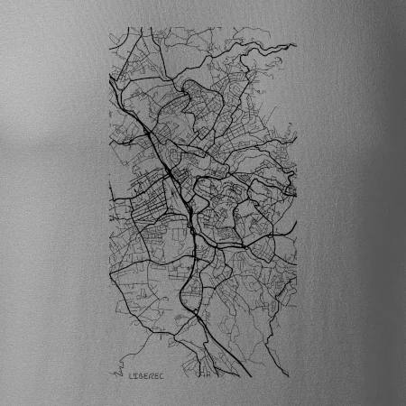Černobílá mapa Liberec