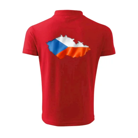Česká vlajka v obrysu republiky
