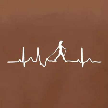 EKG nordic walking žena
