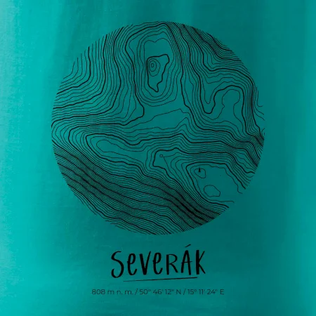 Severák - vrstevnice v kruhu