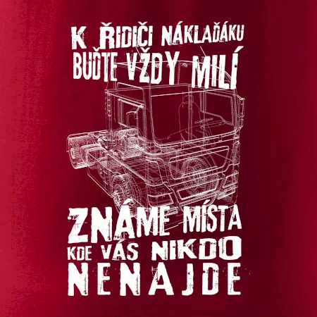 K řidiči náklaďáku buďte vždy milý