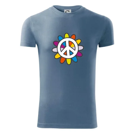 Peace symbol s kreslenou květinou