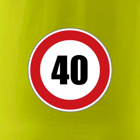 Dopravní značka - omezení rychlosti 40