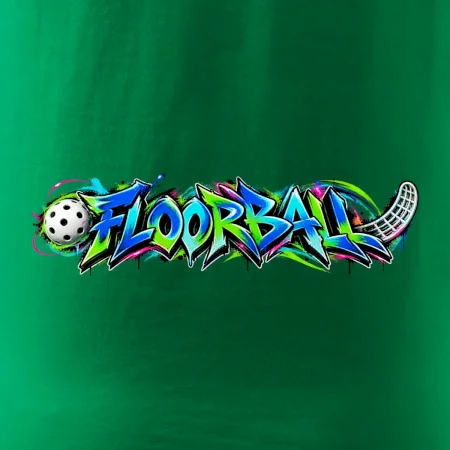 Florbalové graffiti v neonových barvách