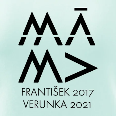Máma v geometrickém fontu se jmény