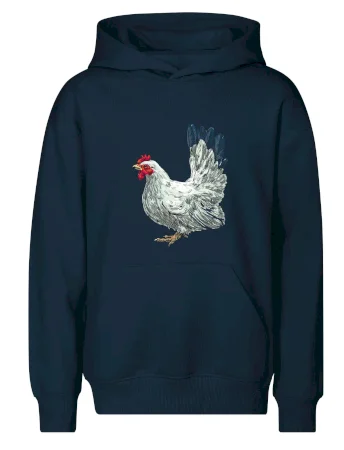 Slepice kreslená bílá
