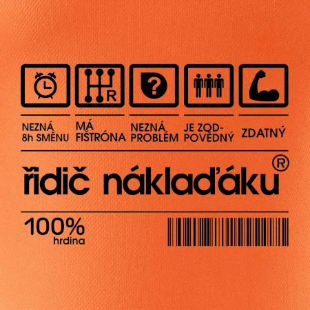Čárový kód řidič náklaďáku