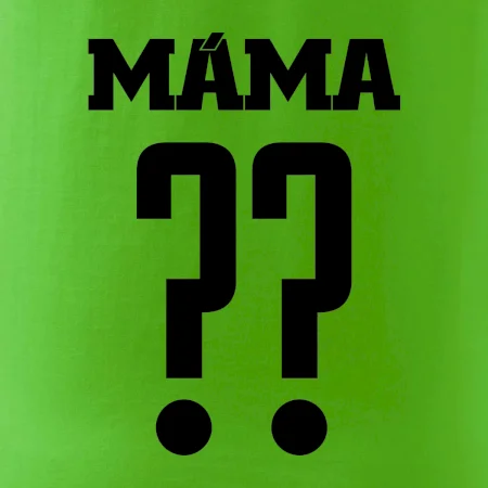 Máma - dres se jménem a číslem