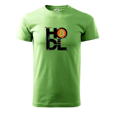 Hodl velký nápis a logo BTC