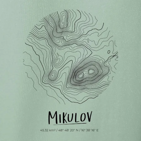 Mikulov - vrstevnice v kruhu