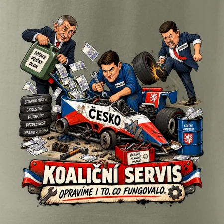 Macinka opravuje závodní auto ČESKO