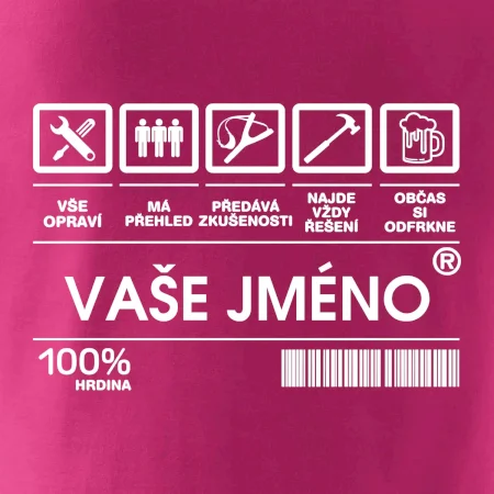 Vaše jméno - čárový kód