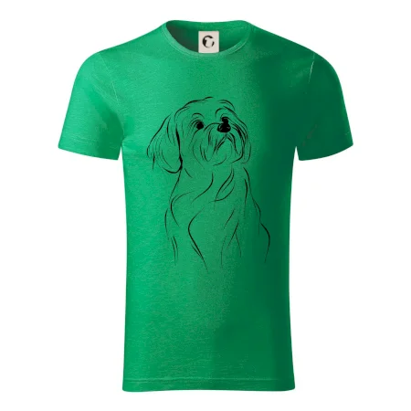 Lhasa Apso černý nákres slabé linky
