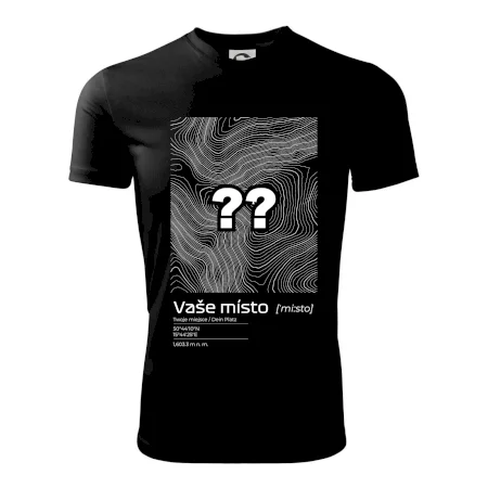 Vaše místo - vrstevnice v obdélníku