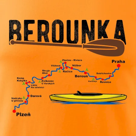 Mapa řeky Berounky