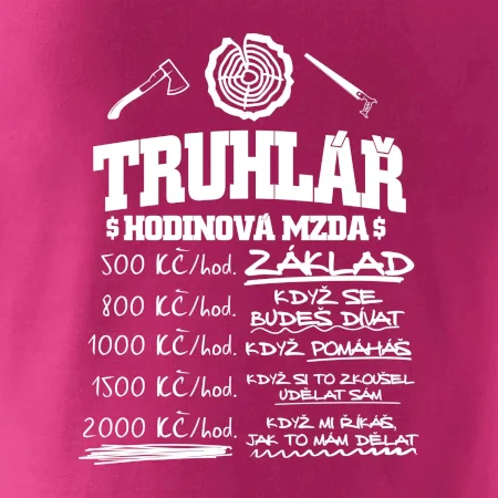 Hodinová mzda truhlář