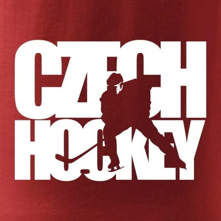 Czech hockey - nápis s hokejistou - Mistrovství světa v ledním hokeji 2026