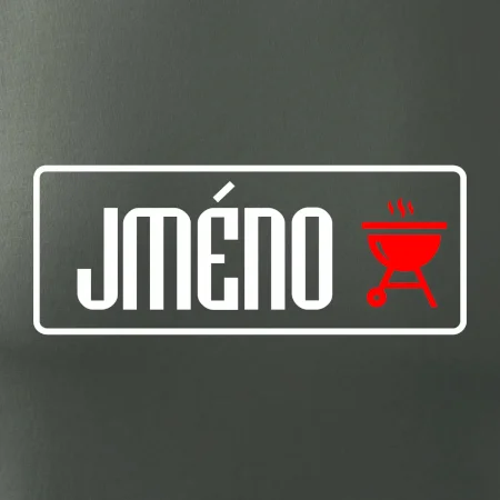 Zástěra na grilování s vlastním jménem